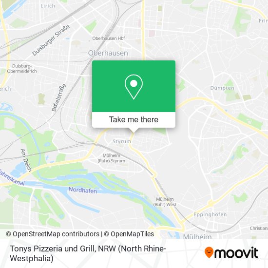 Tonys Pizzeria und Grill map
