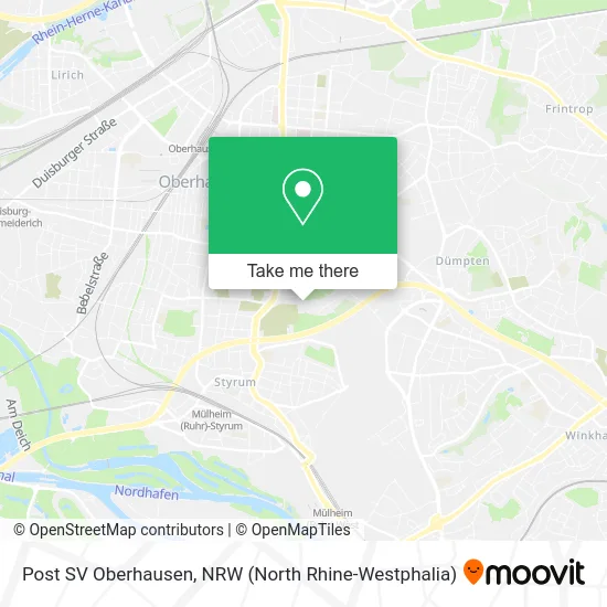 Post SV Oberhausen map