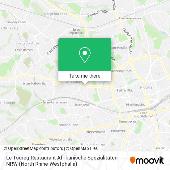 Le Toureg Restaurant Afrikanische Spezialitäten map