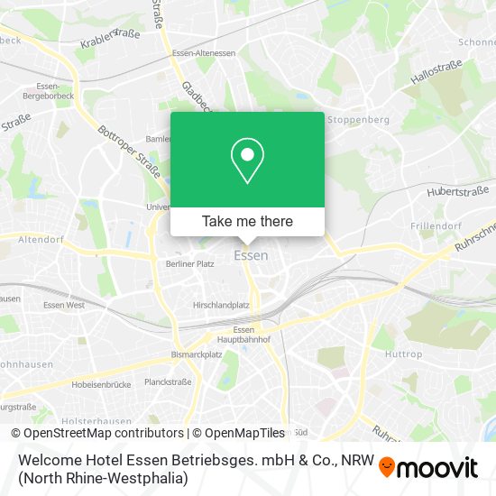 Welcome Hotel Essen Betriebsges. mbH & Co. map