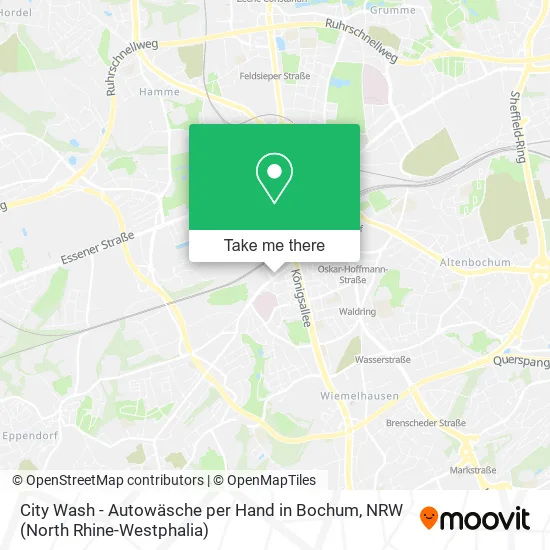 Карта City Wash - Autowäsche per Hand in Bochum