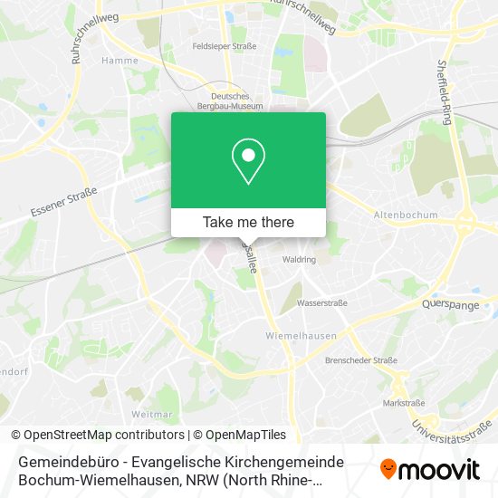 Gemeindebüro - Evangelische Kirchengemeinde Bochum-Wiemelhausen map