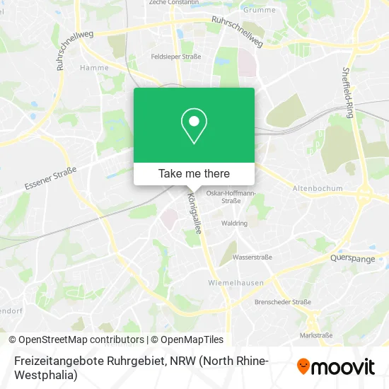Freizeitangebote Ruhrgebiet map