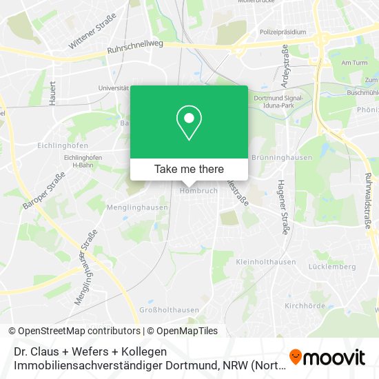 Dr. Claus + Wefers + Kollegen Immobiliensachverständiger Dortmund map