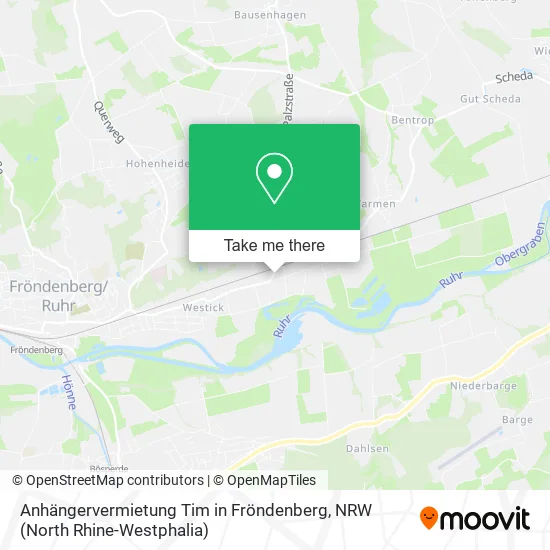 Карта Anhängervermietung Tim in Fröndenberg
