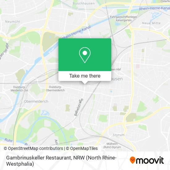 Карта Gambrinuskeller Restaurant