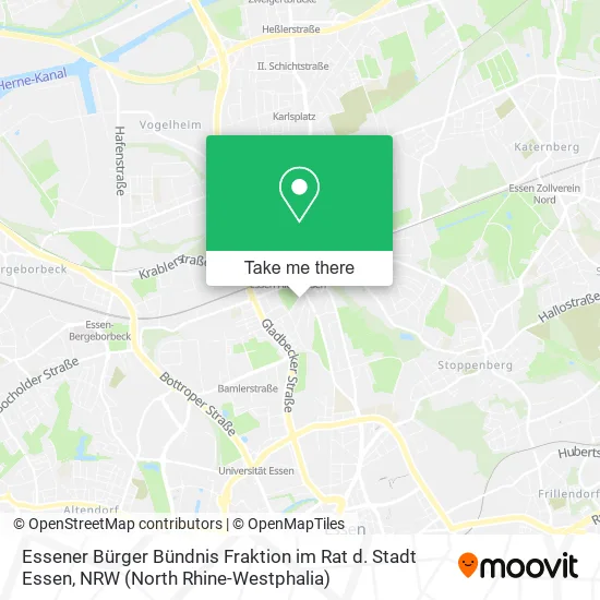 Карта Essener Bürger Bündnis Fraktion im Rat d. Stadt Essen