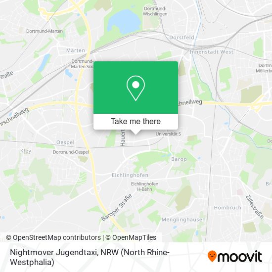 Nightmover Jugendtaxi map