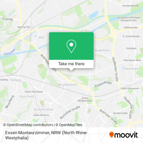 Карта Essen Monteurzimmer