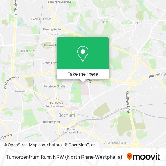 Tumorzentrum Ruhr map