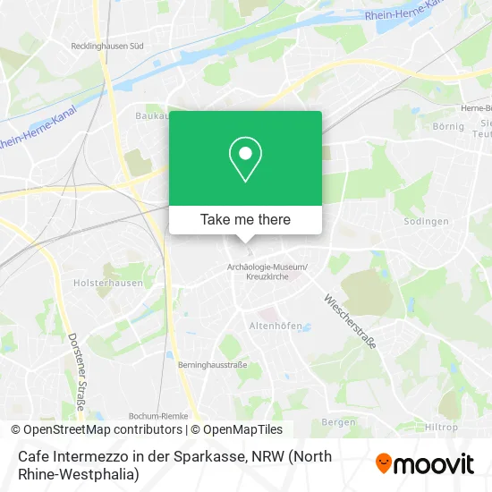 Карта Cafe Intermezzo in der Sparkasse