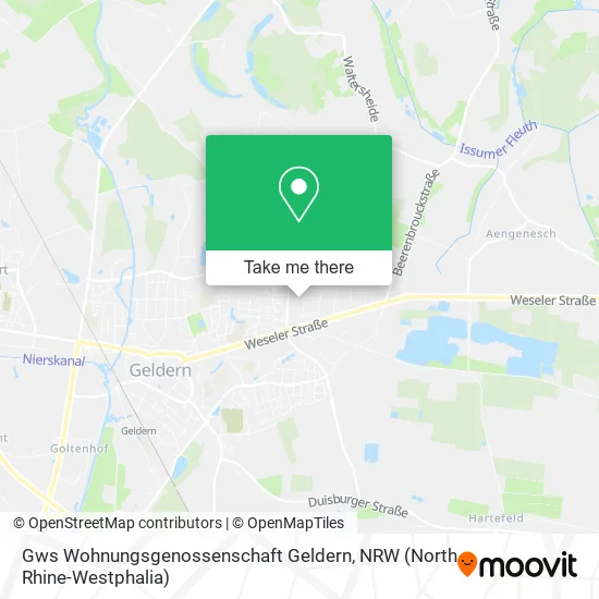 Карта Gws Wohnungsgenossenschaft Geldern