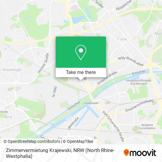 Zimmervermietung Krajewski map