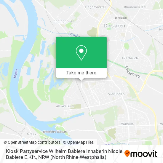 Карта Kiosk Partyservice Wilhelm Babiere Inhaberin Nicole Babiere E.Kfr.