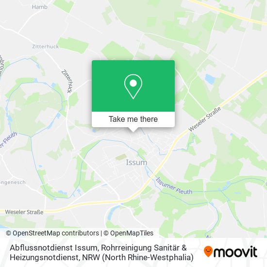Abflussnotdienst Issum, Rohrreinigung Sanitär & Heizungsnotdienst map