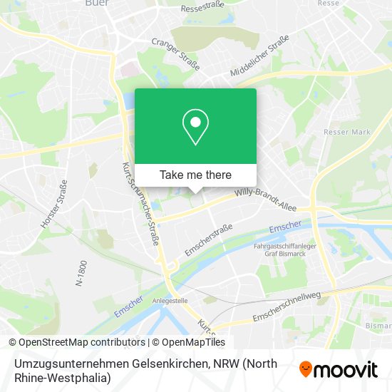 Umzugsunternehmen Gelsenkirchen map