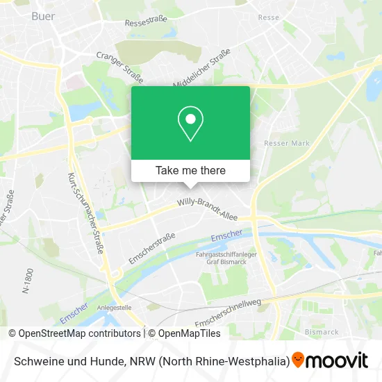 Schweine und Hunde map