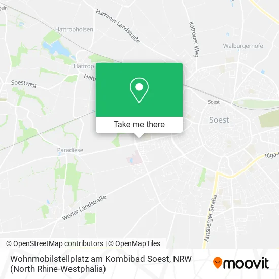 Карта Wohnmobilstellplatz am Kombibad Soest