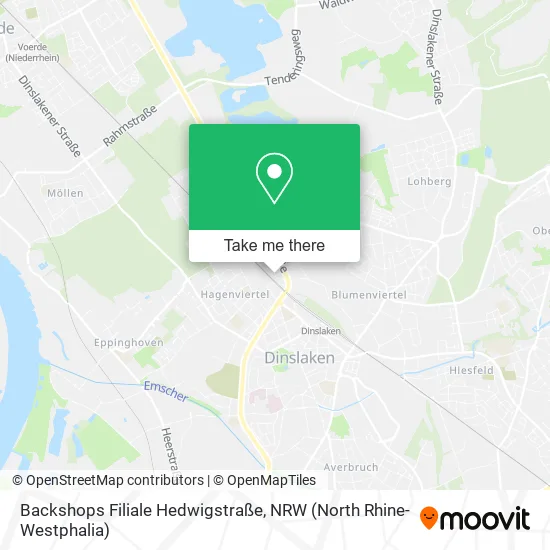 Backshops Filiale Hedwigstraße map