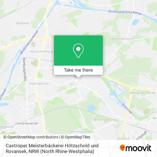 Карта Castroper Meisterbäckerei Hötzschold und Rovansek