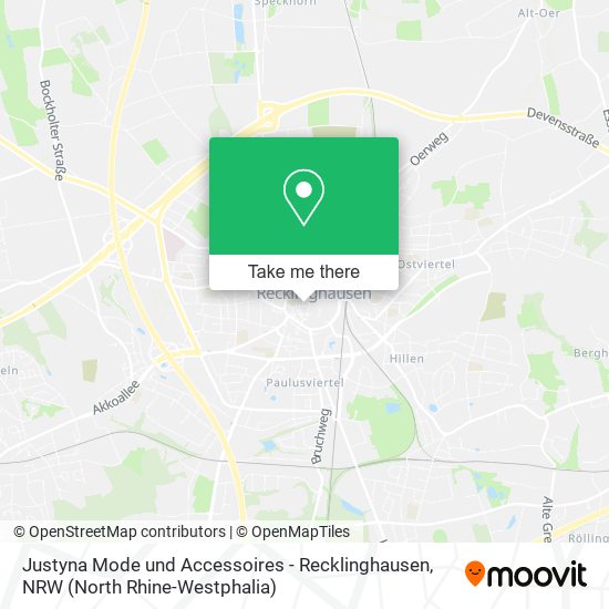 Justyna Mode und Accessoires - Recklinghausen map