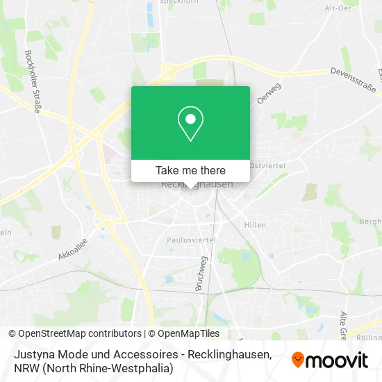 Карта Justyna Mode und Accessoires - Recklinghausen