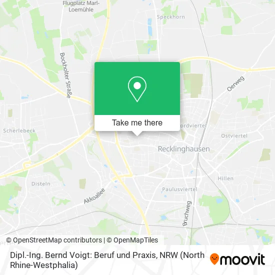 Карта Dipl.-Ing. Bernd Voigt: Beruf und Praxis