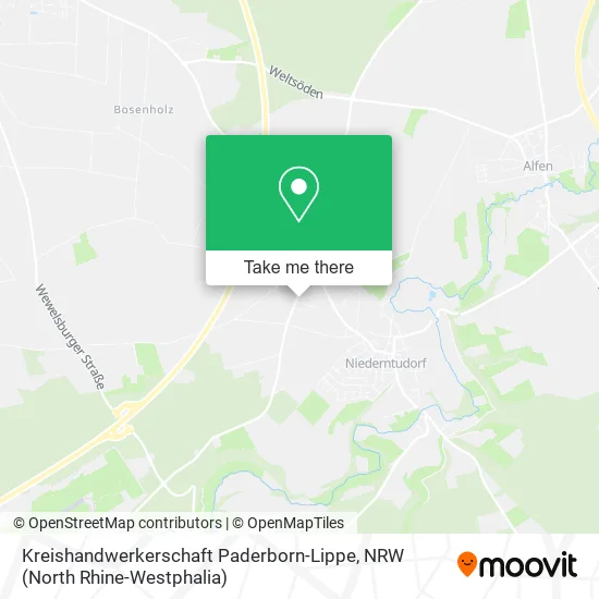 Карта Kreishandwerkerschaft Paderborn-Lippe