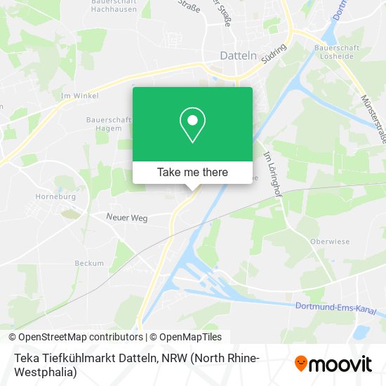 Teka Tiefkühlmarkt Datteln map