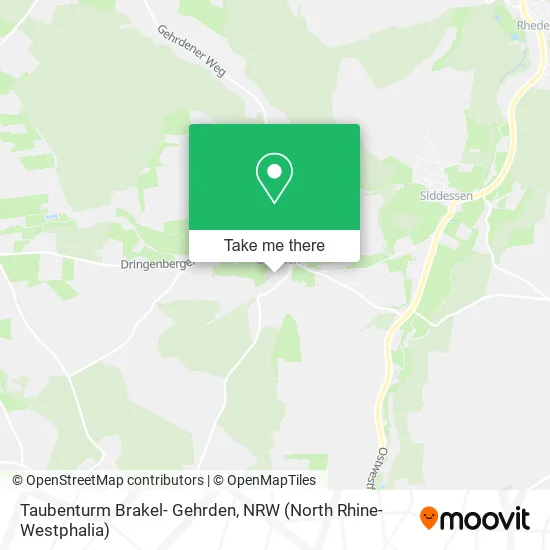 Карта Taubenturm Brakel- Gehrden