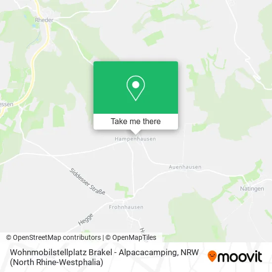Карта Wohnmobilstellplatz Brakel - Alpacacamping