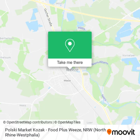 Polski Market Kozak - Food Plus Weeze map