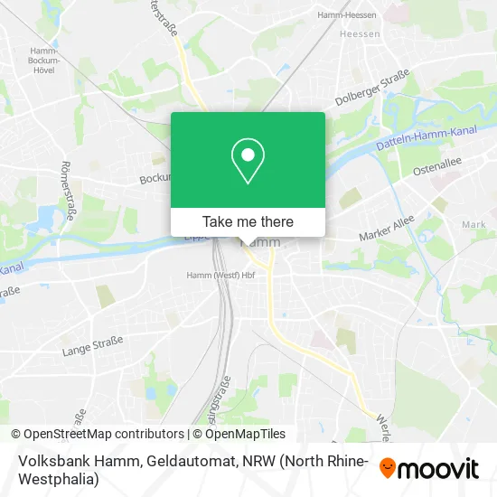 Карта Volksbank Hamm, Geldautomat