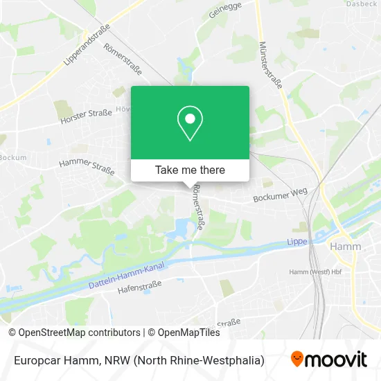 Europcar Hamm map