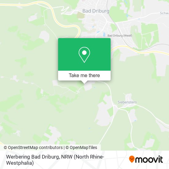 Werbering Bad Driburg map