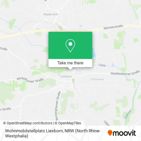 Карта Wohnmobilstellplatz Liesborn