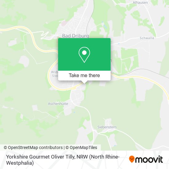 Yorkshire Gourmet Oliver Tilly map