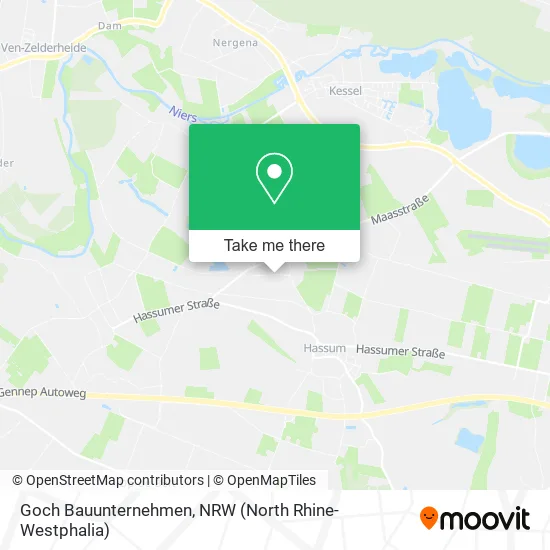 Goch Bauunternehmen map