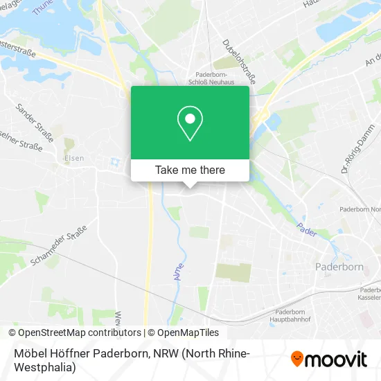 Карта Möbel Höffner Paderborn
