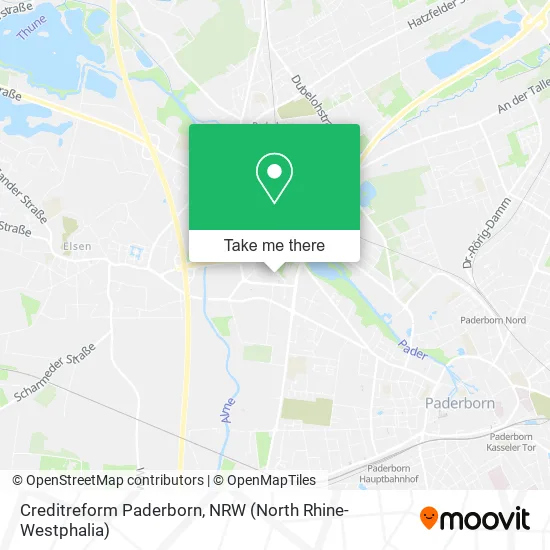 Creditreform Paderborn map