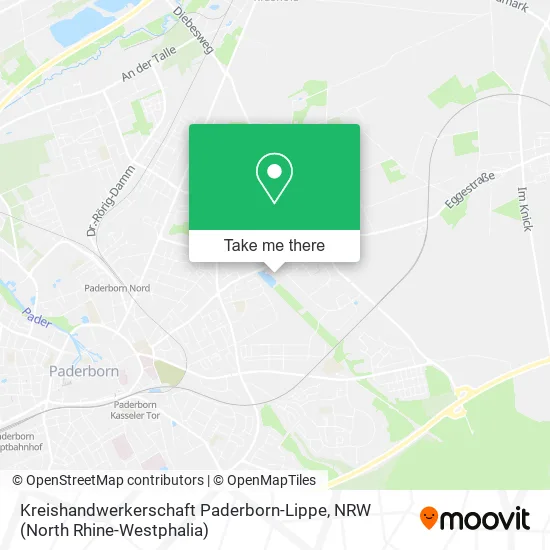 Карта Kreishandwerkerschaft Paderborn-Lippe