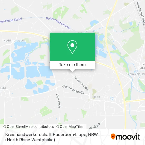 Карта Kreishandwerkerschaft Paderborn-Lippe