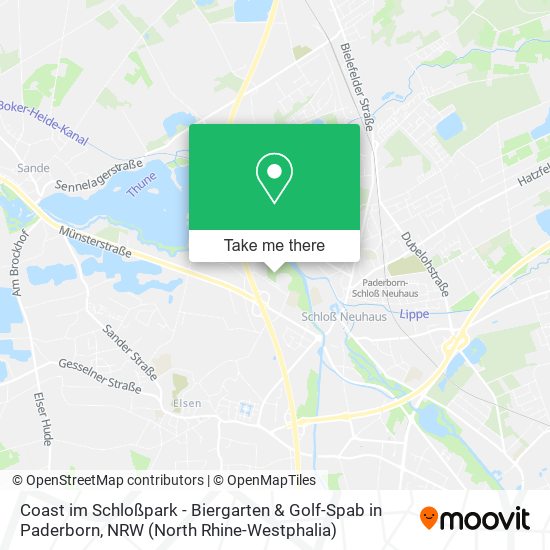 Coast im Schloßpark - Biergarten & Golf-Spab in Paderborn map