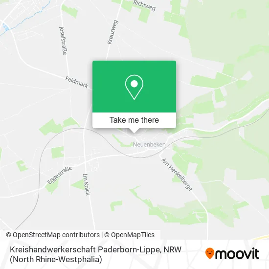 Карта Kreishandwerkerschaft Paderborn-Lippe