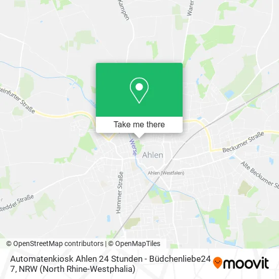 Карта Automatenkiosk Ahlen 24 Stunden - Büdchenliebe24 7
