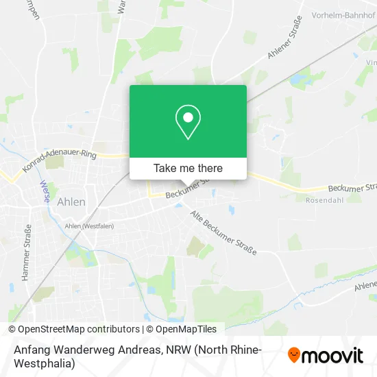 Карта Anfang Wanderweg Andreas