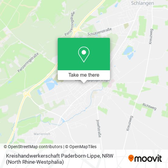 Карта Kreishandwerkerschaft Paderborn-Lippe