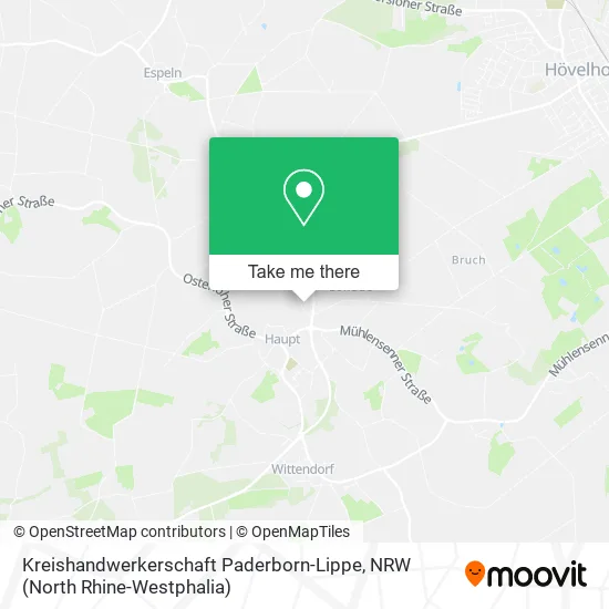Карта Kreishandwerkerschaft Paderborn-Lippe