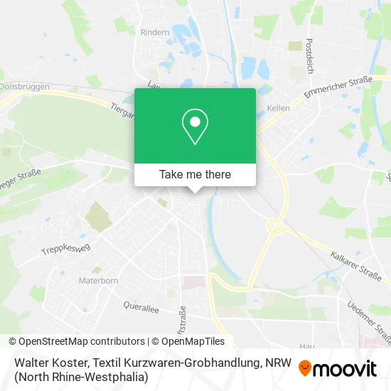 Карта Walter Koster, Textil Kurzwaren-Grobhandlung