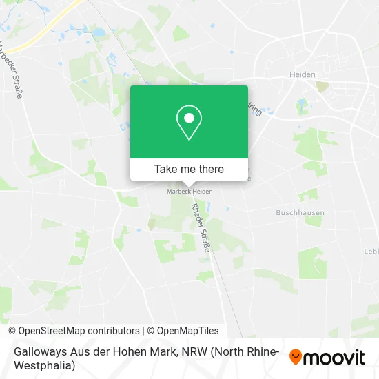 Galloways Aus der Hohen Mark map